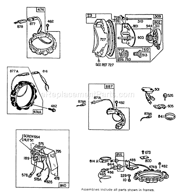 Page K Diagram and Parts List for 8799-1  Briggs and Stratton Generator